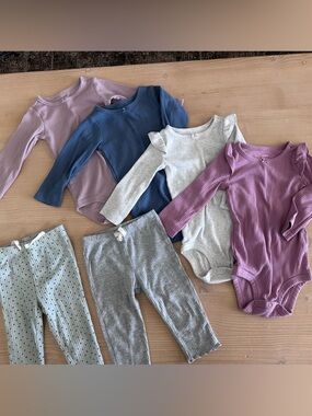 Carters long sleeve bodysuits and pants